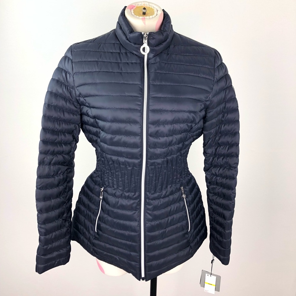 Laundry by Shelli Segal Cinched Waist Puffer M - Picture 5 of 8